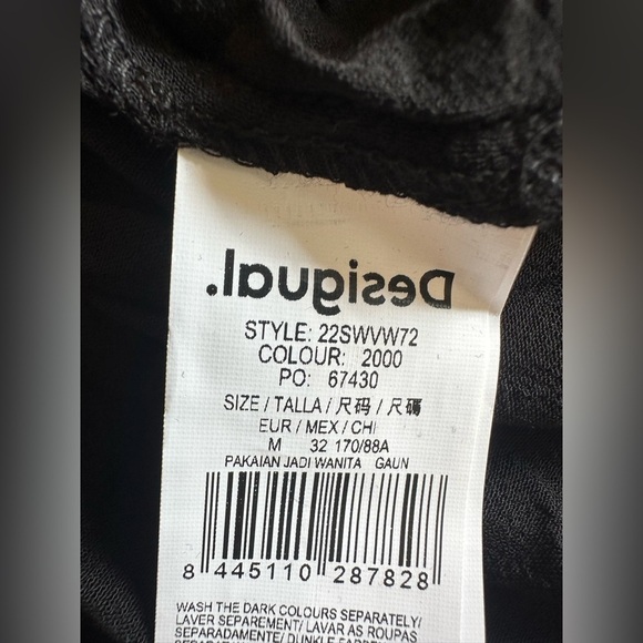 Desigual New CALENDULA dress with ethnic embroideries Size Medium - Picture 5 of 6